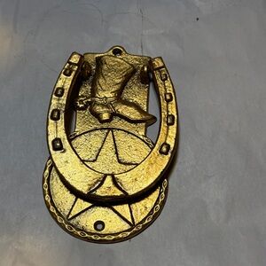 Gold Horseshoe Door Knocker